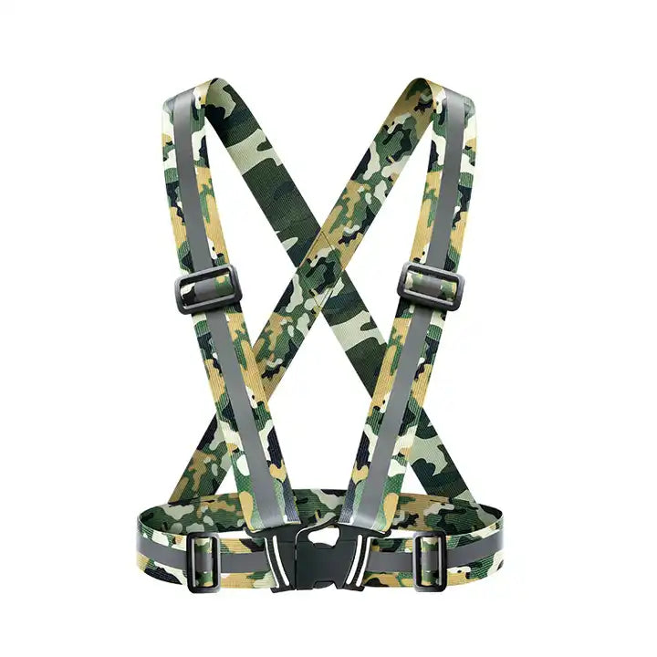 55 - Elastisch reflectievest - army print