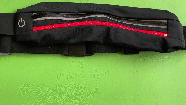26 - Led heupband Zwart met rode verlichting