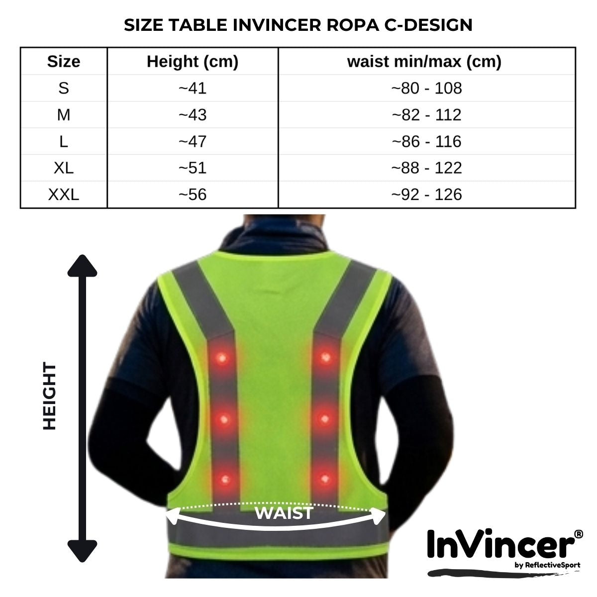 InVincer® ledvest ROPA C-design