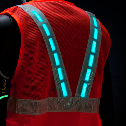 Uglow V-Road reflectievest (X)XL met verlichting