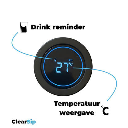 ClearSip | Slimme Waterfles – UV‑C zelfreinigend & drinkherinnering